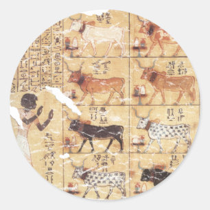 Boek van de Dead-Maiherperi-1479bc Ronde Sticker