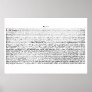 Boek van de Ephesianen (volledige KJV-tekst) Poster
