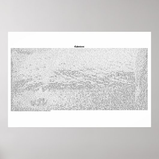 Boek van de Ephesianen (volledige KJV-tekst) Poster (Voorkant)