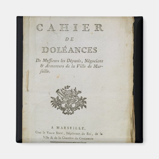 Boek van de klachten" magneet (Voorkant)