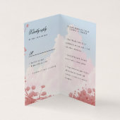 Boek van de liefde rsvp met maaltijdkeuzes kaart (Binnen)