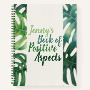 Boek van de positieve aspecten van Monstera-laptop