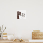Boek van de Ruth Hebrew Quote - voor Shavuot Poster (Keuken)