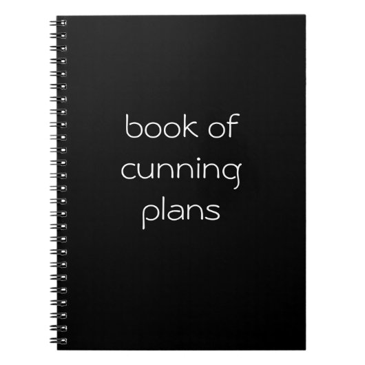 boek van de sluipenplannen | grappige slogan notitieboek (Voorkant)