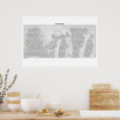 Boek van de Song van Solomon (volledige KJV-tekst) Poster (Keuken)