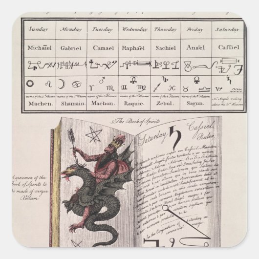 Boek van gedistilleerde dranken vierkante sticker (Voorkant)