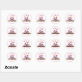 Boek van harten ronde sticker (Vel)