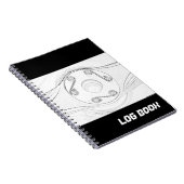 Boek van het zwarte en witte propellervliegboek notitieboek (Rechterzijde)