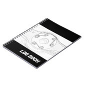 Boek van het zwarte en witte propellervliegboek notitieboek (Linkerzijde)