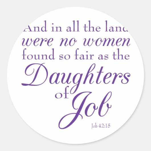 Boek van Job Bible Verse Sticker (Voorkant)