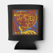 Boek van Kells Keltische knoop middeleeuwse vogel Blikjeskoeler (Achterkant)