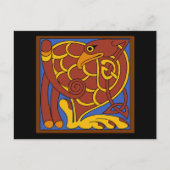 Boek van Kells Keltische knoop middeleeuwse vogel Briefkaart (Voorkant)