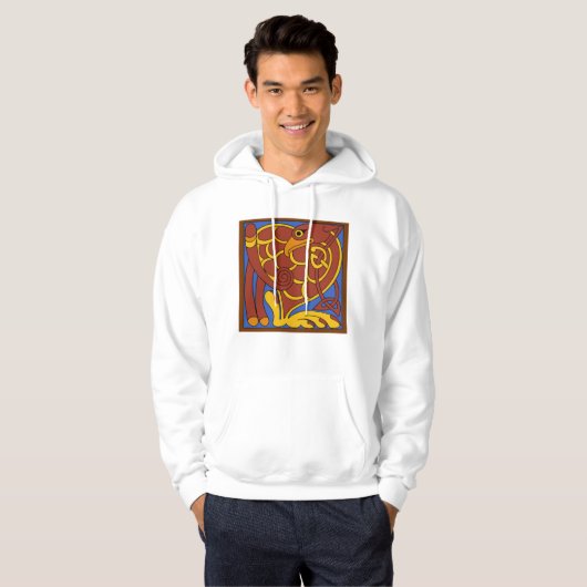 Boek van Kells Keltische knoop middeleeuwse vogel Hoodie (Voorkant volledig)