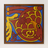 Boek van Kells Keltische knoop middeleeuwse vogel Legpuzzel (Horizontaal)