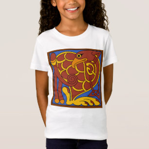 Boek van Kells Keltische knoop middeleeuwse vogel T-shirt