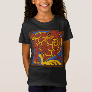 Boek van Kells Keltische knoop middeleeuwse vogel T-shirt