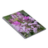Boek van paarse bloemen notitieboek (Rechterzijde)