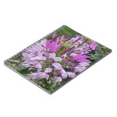 Boek van paarse bloemen notitieboek (Linkerzijde)