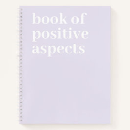 Boek van Positieve Aspecten Minimalistische tekst 
