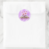 Boek van Roze Hartjes Ronde Sticker (Tas)