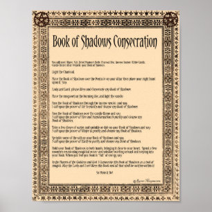 BOEK VAN SCHADOWS-CONSECRATIE POSTER