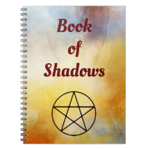 Boek van Schaduwen Aquarel Achtergrond Pentagram