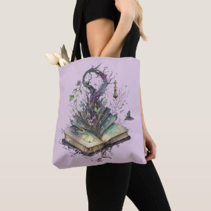 Boek van Schaduwen Hekserij Pagan Wicca Halloween Tote Bag