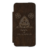 Boek van Shadows Brown Incipio iPhone Portemonnee Hoesje (Voorkant Agenda)