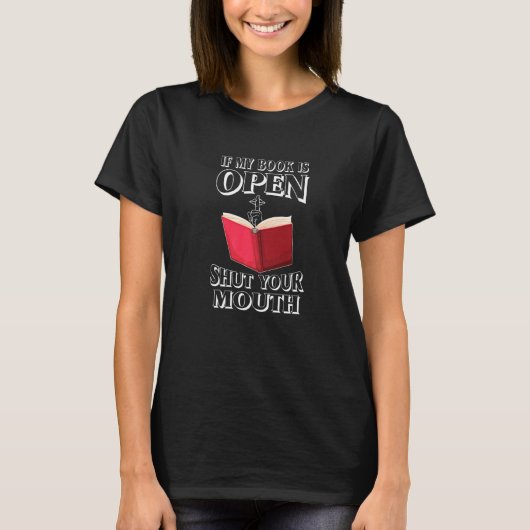 Boek van vrouwelijke leraar t-shirt (Voorkant)