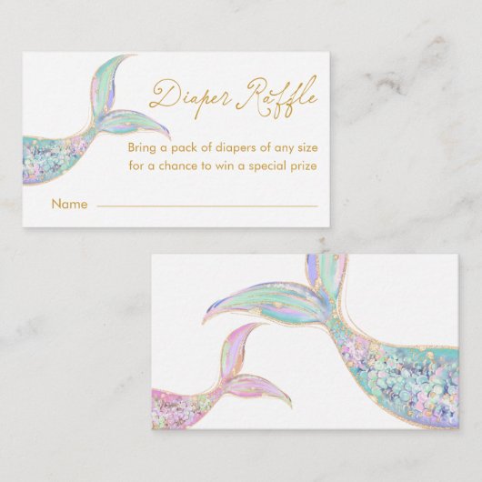 Boek Verhaal Thema Luier Raffle Ticket Informatiekaartje (Voorkant / Achterkant)