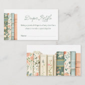 Boek Verhaal Thema Luier Raffle Ticket Informatiekaartje (Voorkant / Achterkant)