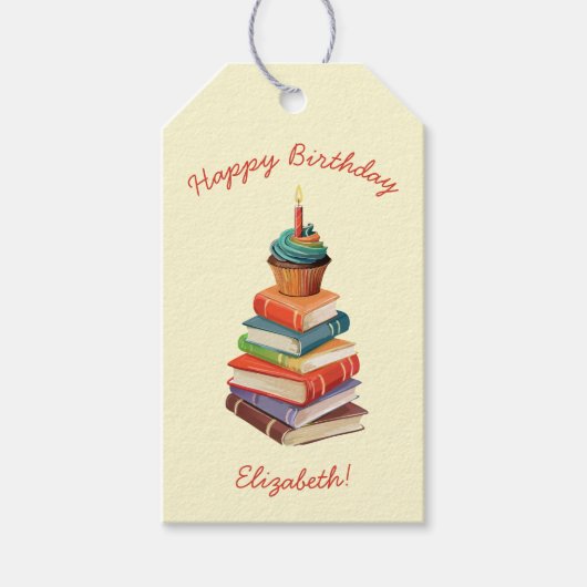 Boek Verjaardagsfeest Kinder Lezing Cadeaulabel (Voorkant)