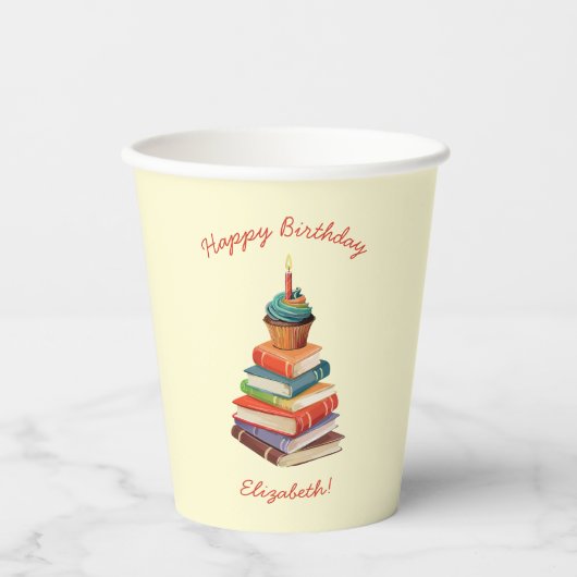 Boek Verjaardagsfeest Kinder Lezing Papieren Bekers (Voorkant)