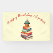 Boek Verjaardagsfeest Kinder Lezing Spandoek (Horizontaal)