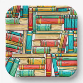 Boek verjaardagsfeestje papieren bordje