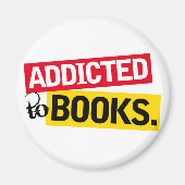 Boek verslaafd Grappig leesgeschenk Magneet (Voorkant)
