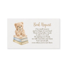 Boek Verzoek Neutrale Teddydbeer Baby Shower Boho