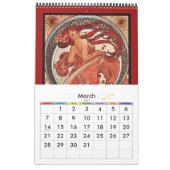 Boek Vintage Alphonse Mucha 14 Afbeeldingen Bekend Kalender (Mar 2027)
