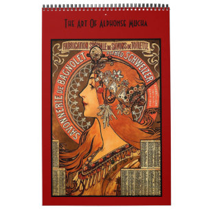 Boek Vintage Alphonse Mucha 14 Afbeeldingen Bekend Kalender