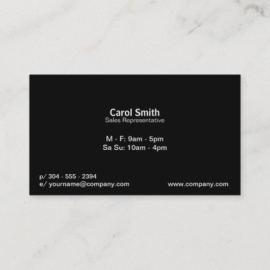 Boek Visitekaartje (Achterkant)