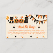 Boek voor Baby Black Cat Halloween Party Informatiekaartje (Voorkant)