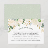 Boek voor baby groene bloemslinger cadeau kaart ve (Voorkant / Achterkant)