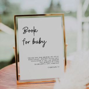 Boek voor Baby Sign, Baby shower Kaart