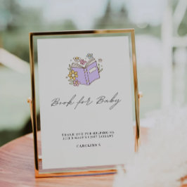 Boek voor Baby Sign, Baby shower Kaart