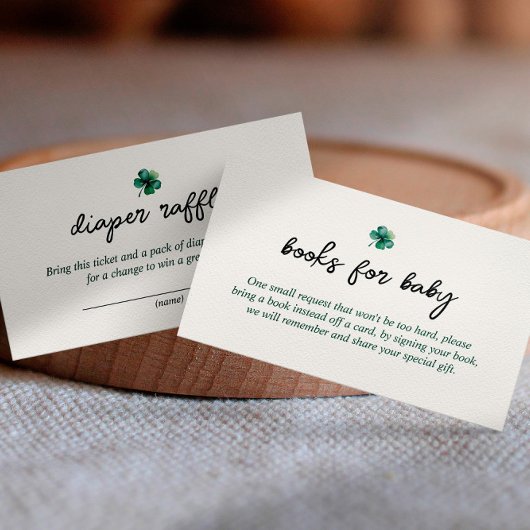 Boek voor Baby St. Patrick's Day Baby shower Informatiekaartje
