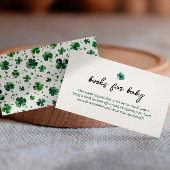 Boek voor Baby St. Patrick's Day Baby shower Informatiekaartje