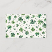 Boek voor Baby St. Patrick's Day Baby shower Informatiekaartje (Achterkant)