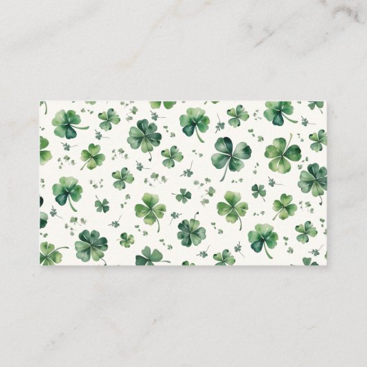 Boek voor Baby St. Patrick's Day Baby shower Informatiekaartje (Achterkant)