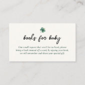 Boek voor Baby St. Patrick's Day Baby shower Informatiekaartje (Voorkant)