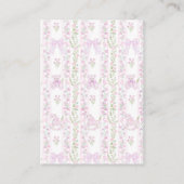 Boek voor BabyPink Floral Crest Preppy Baby shower Informatiekaartje (Achterkant)